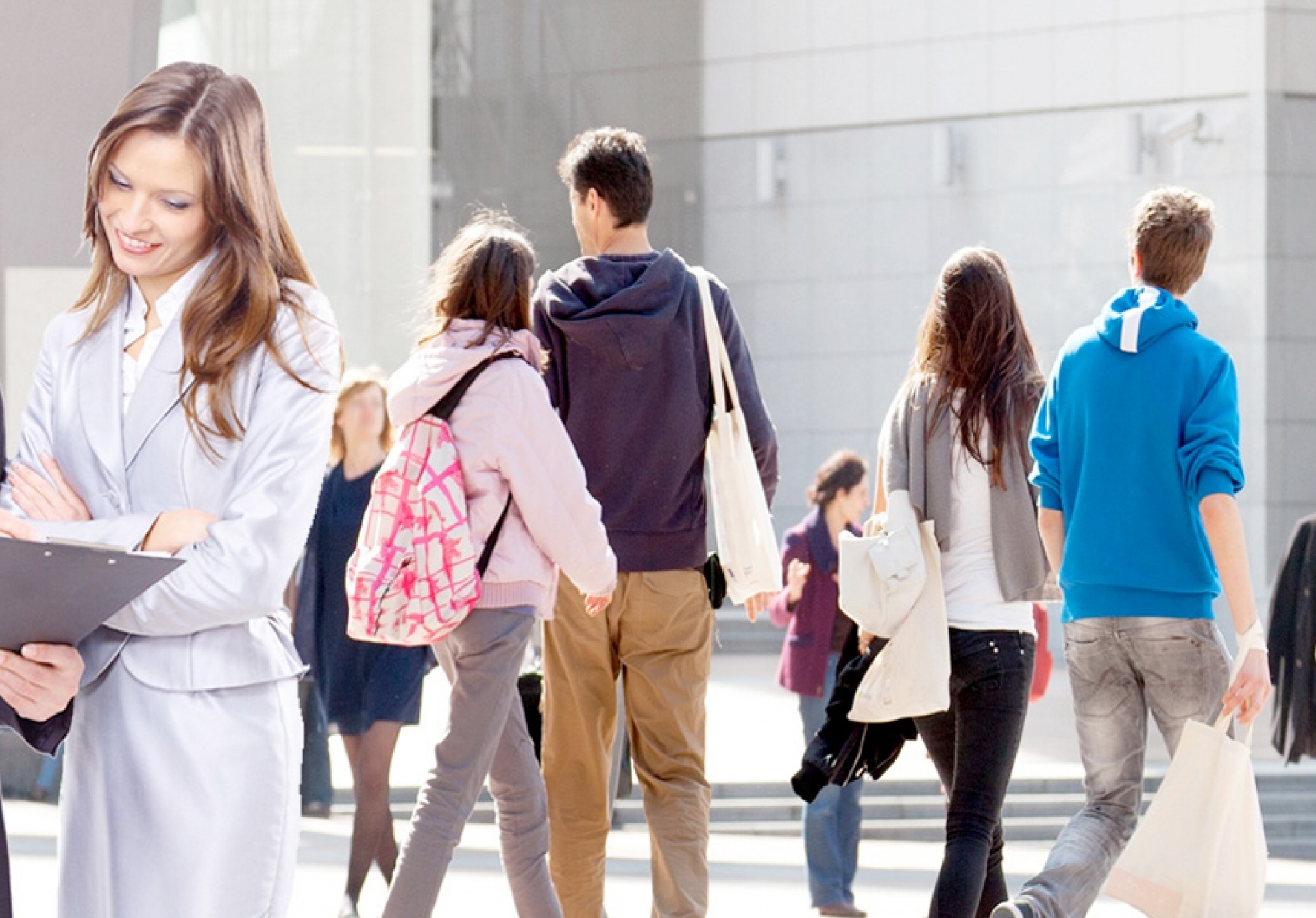 People Walking to Work