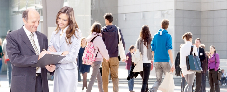 People Walking to Work